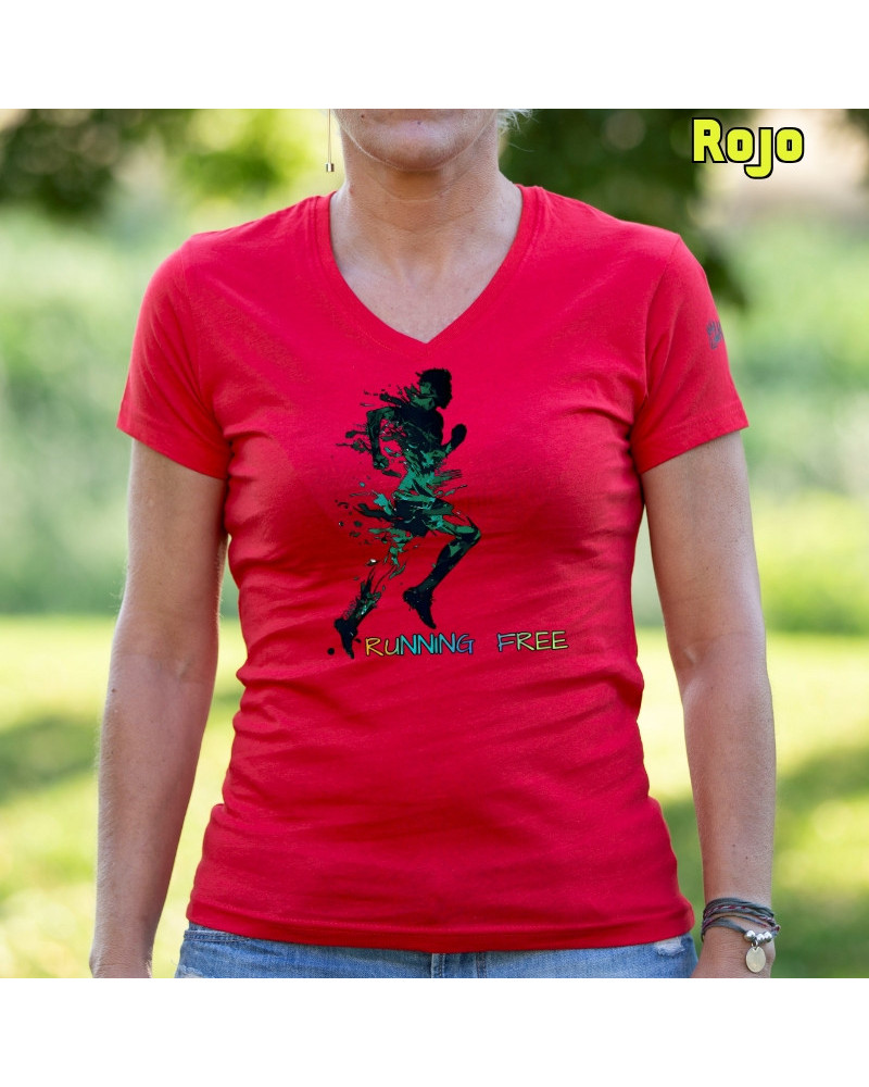 Running Free - Camiseta Mujer Manga Corta