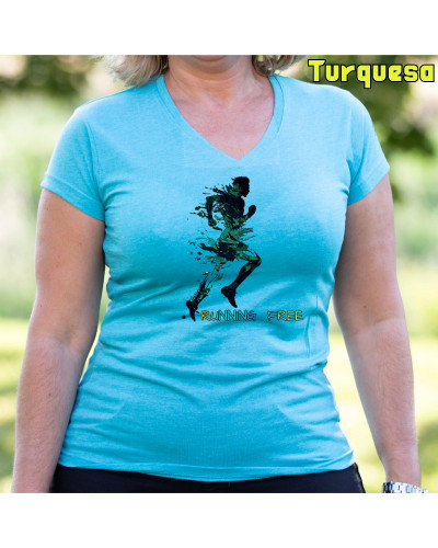 Running Free - Camiseta Mujer Manga Corta