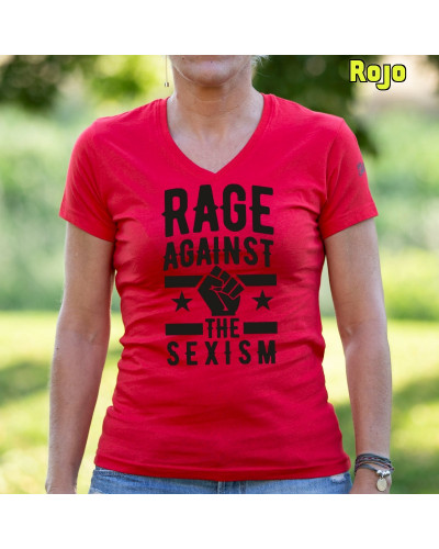 Rage Against The Sexism - Camiseta Mujer  Manga Corta