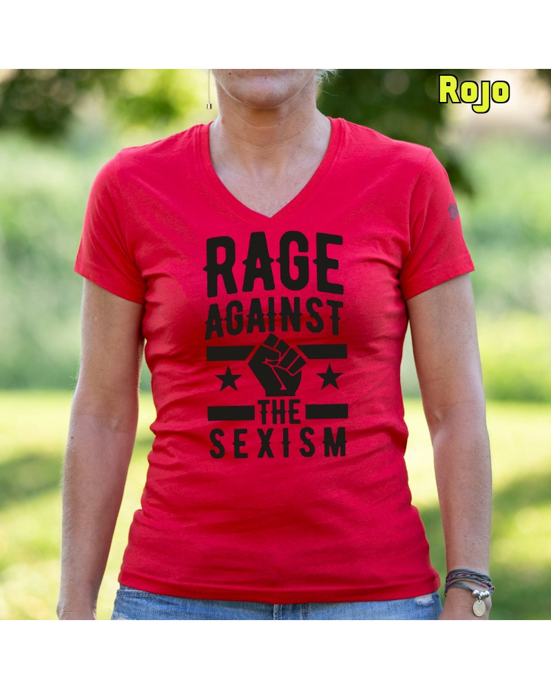 Rage Against The Sexism - Camiseta Mujer  Manga Corta