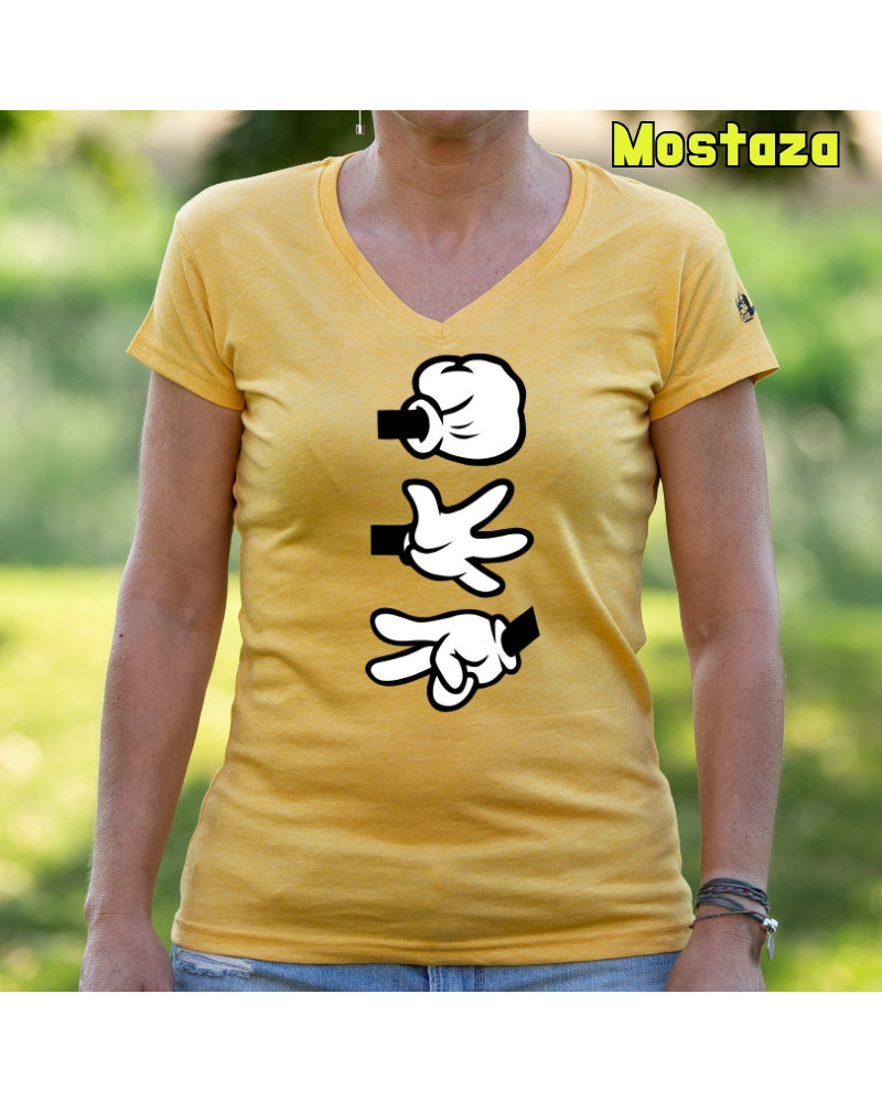 Piedra Papel Tijera - Camiseta Mujer Manga Corta