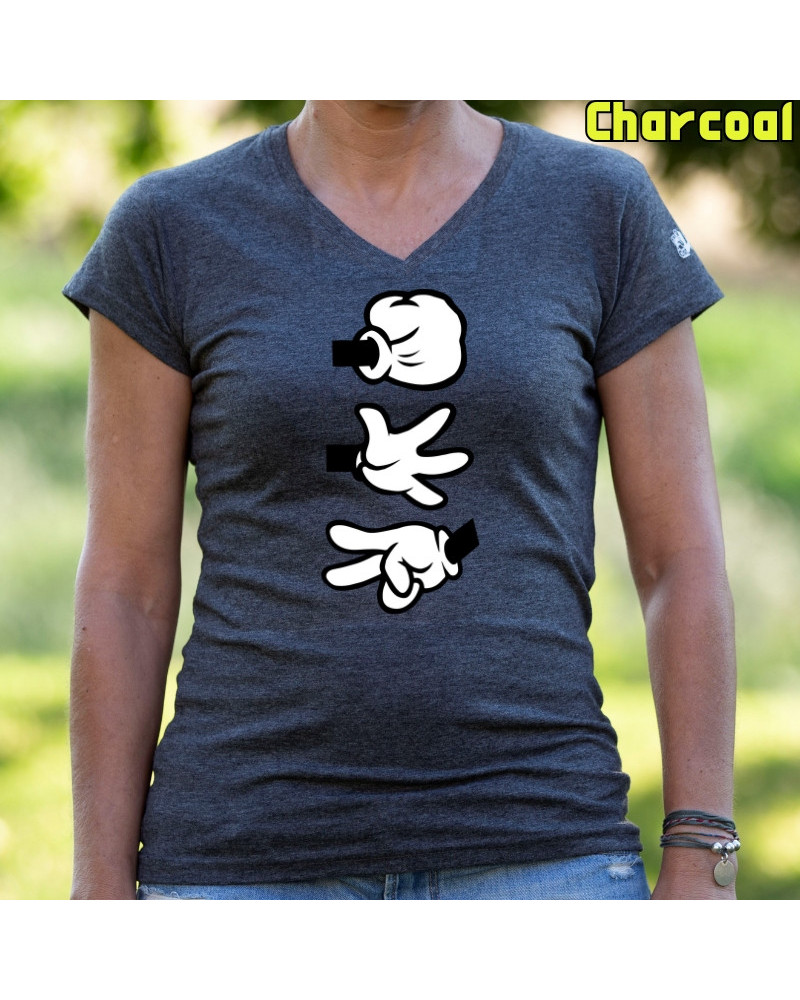 Piedra Papel Tijera - Camiseta Mujer Manga Corta