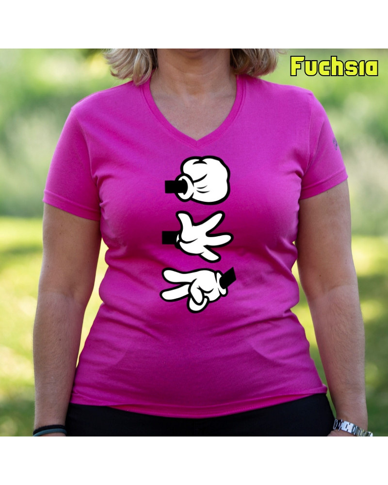 Piedra Papel Tijera - Camiseta Mujer Manga Corta