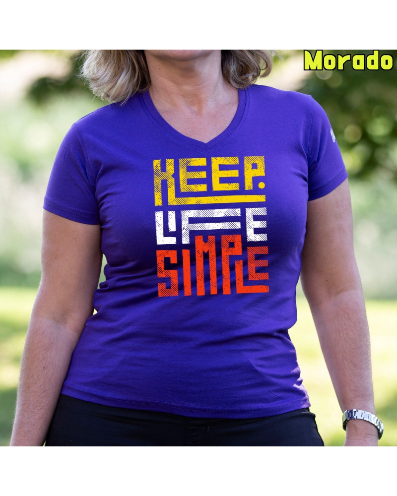 Keep Live Simple - Camiseta Mujer Manga Corta