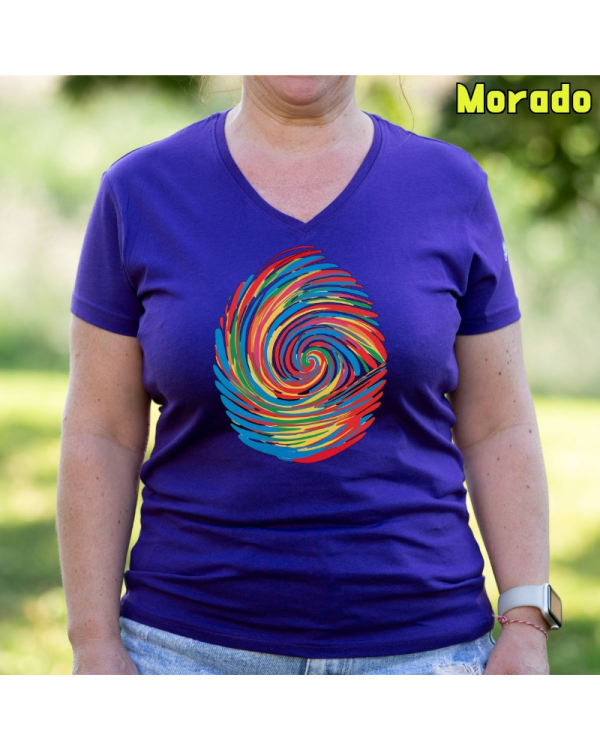 Camiseta Mujer Huella Dactilar - manga corta