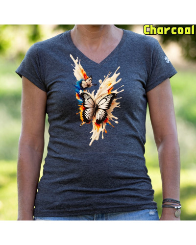 Mariposas - Camiseta Mujer Manga Corta