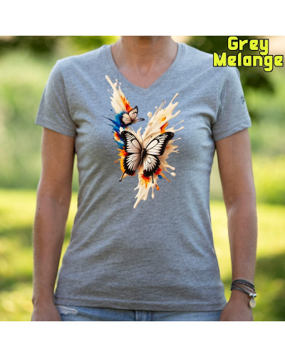 Mariposas - Camiseta Mujer Manga Corta