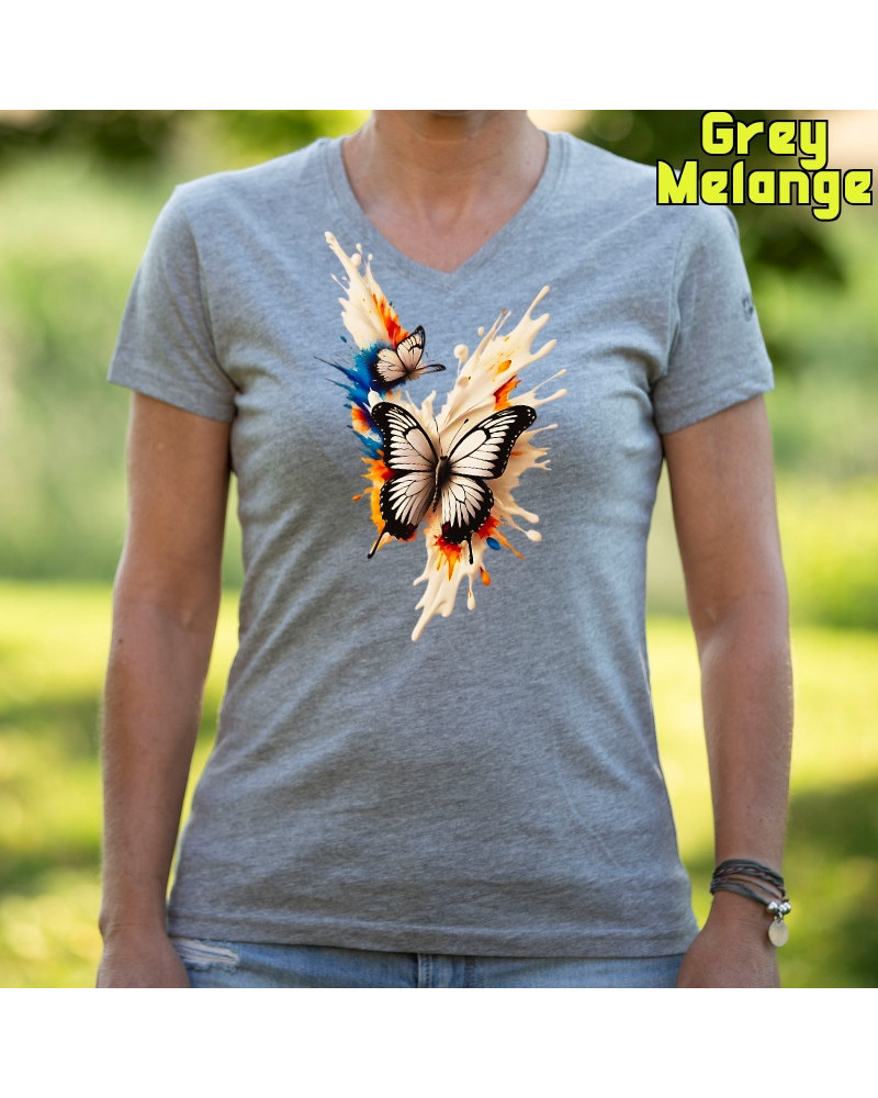 Mariposas - Camiseta Mujer Manga Corta