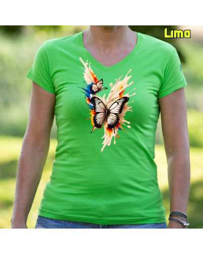 Mariposas - Camiseta Mujer Manga Corta
