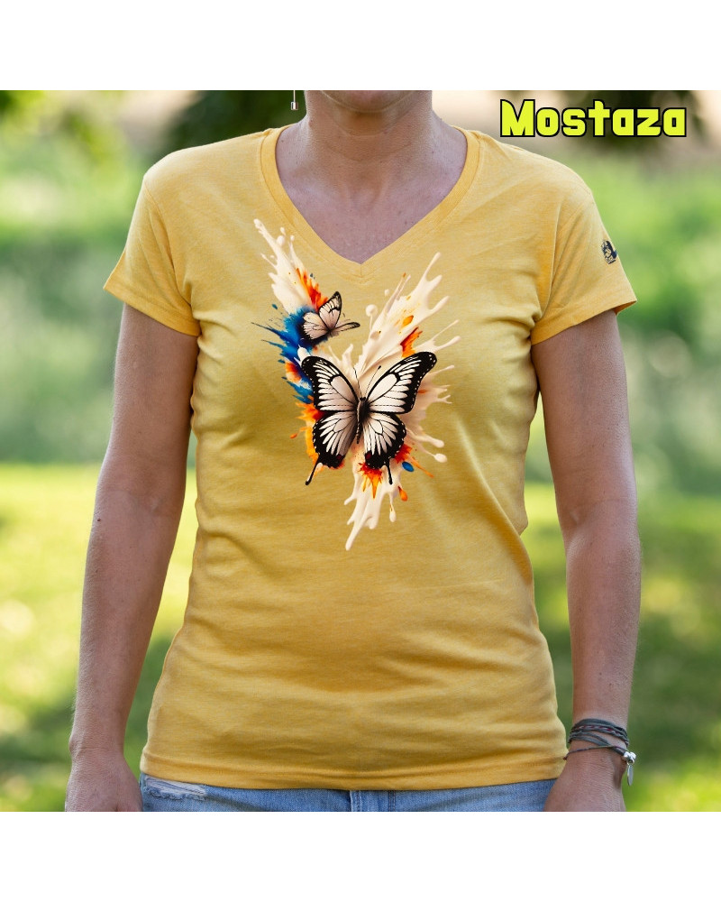 Mariposas - Camiseta Mujer Manga Corta