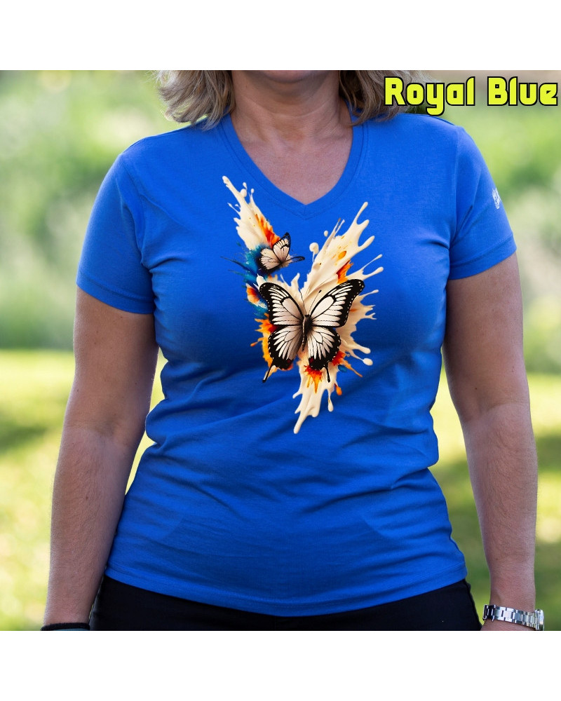 Mariposas - Camiseta Mujer Manga Corta