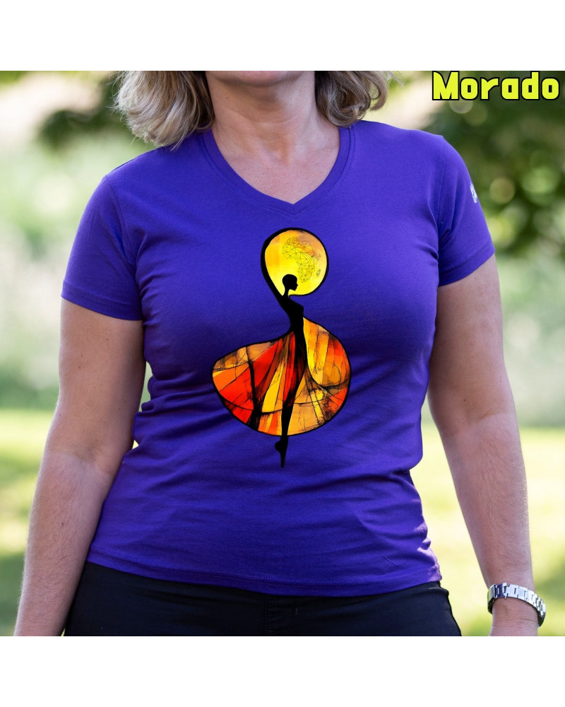 African - Camiseta Mujer Manga Corta