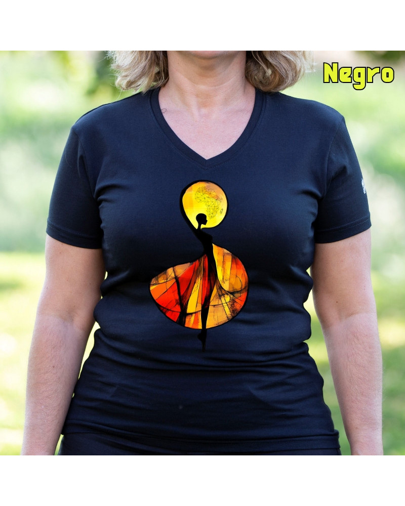 African - Camiseta Mujer Manga Corta