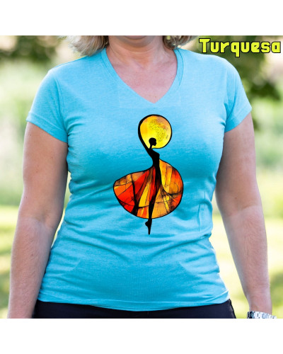 African - Camiseta Mujer Manga Corta