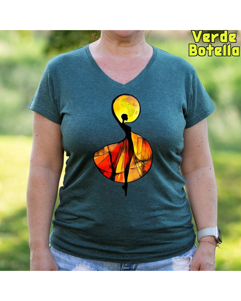 African - Camiseta Mujer Manga Corta