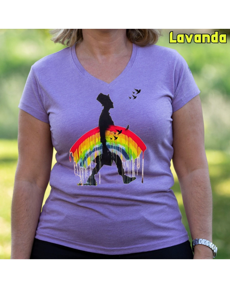 Arcoiris Bajo El Brazo - Camiseta Mujer Manga Corta