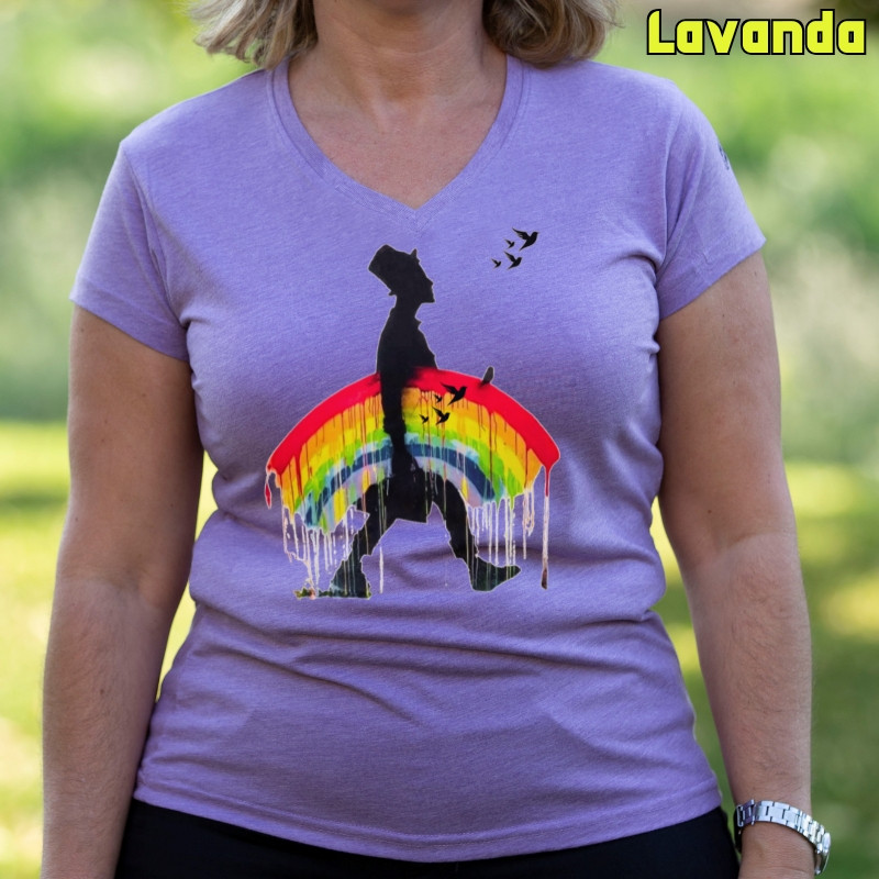 Arcoiris Bajo El Brazo - Camiseta Mujer Manga Corta