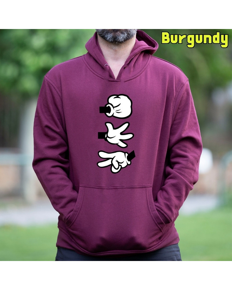 Piedra Papel Tijera - Sudadera Hombre Con Capucha