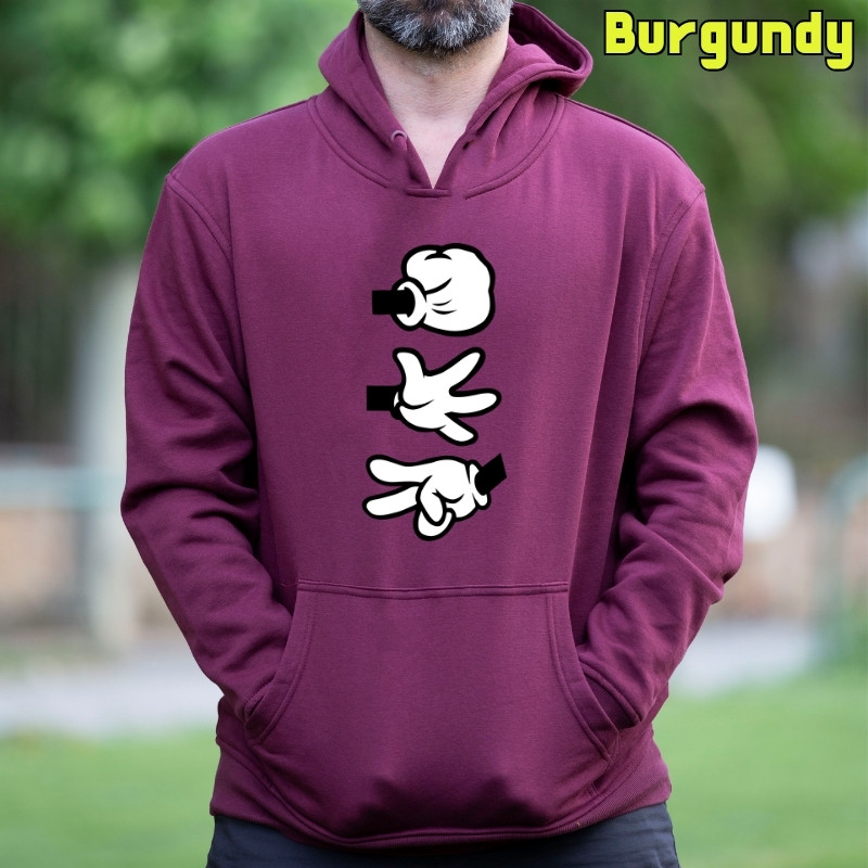 Piedra Papel Tijera - Sudadera Hombre Con Capucha