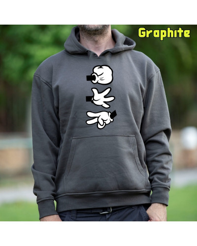 Piedra Papel Tijera - Sudadera Hombre Con Capucha