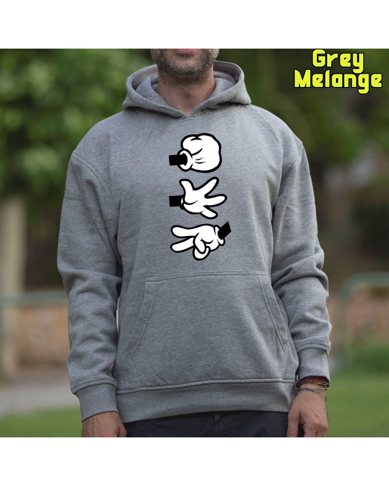 Piedra Papel Tijera - Sudadera Hombre Con Capucha