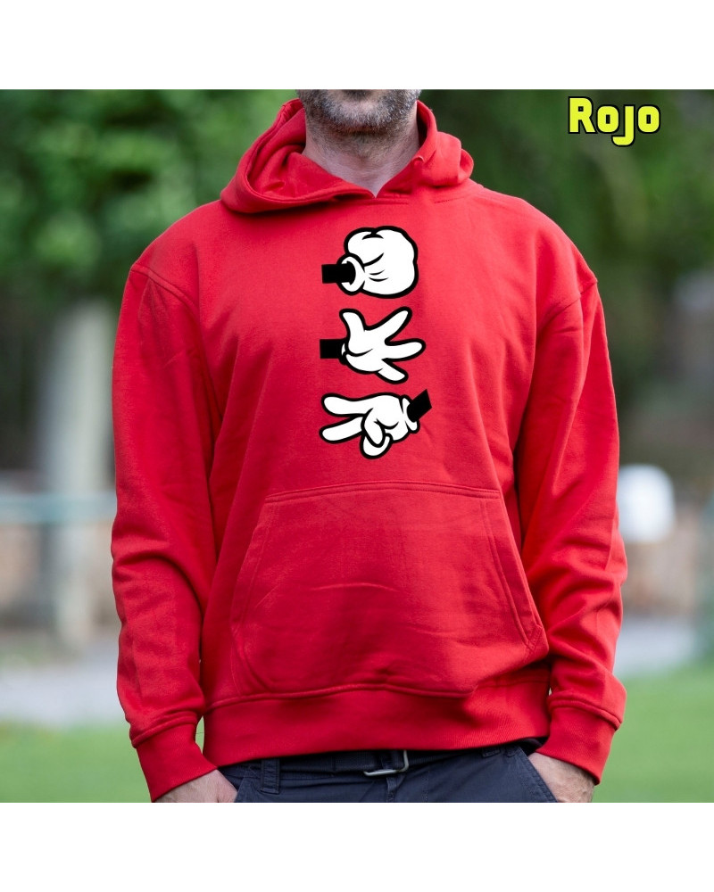 Piedra Papel Tijera - Sudadera Hombre Con Capucha