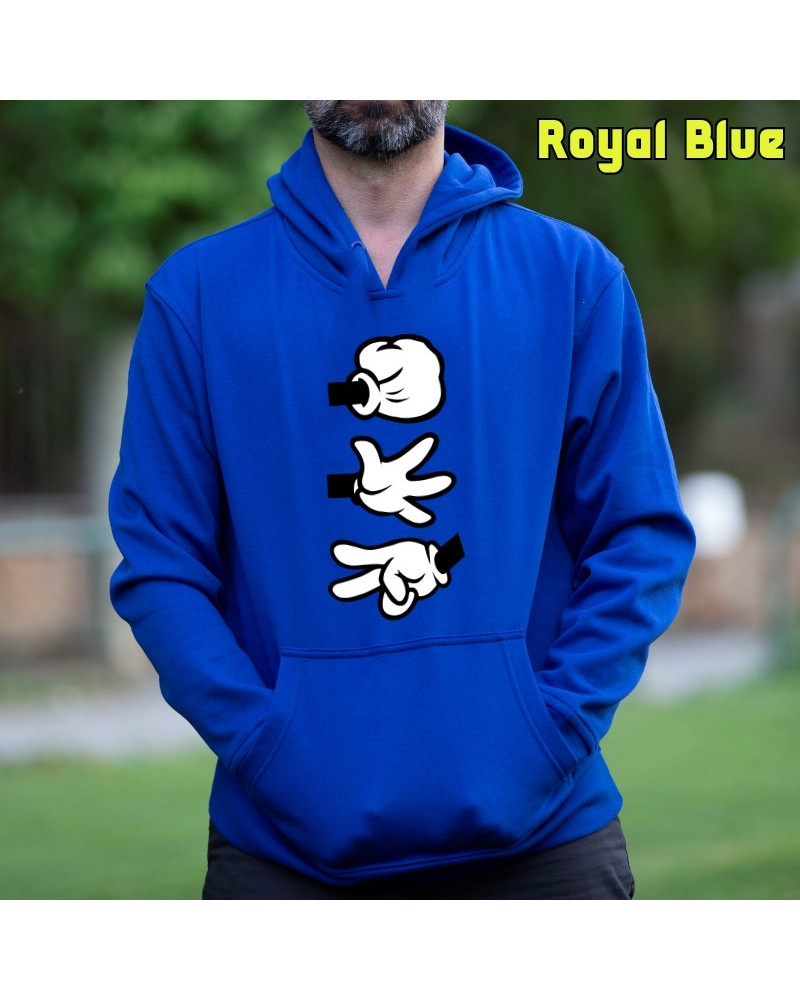 Piedra Papel Tijera - Sudadera Hombre Con Capucha