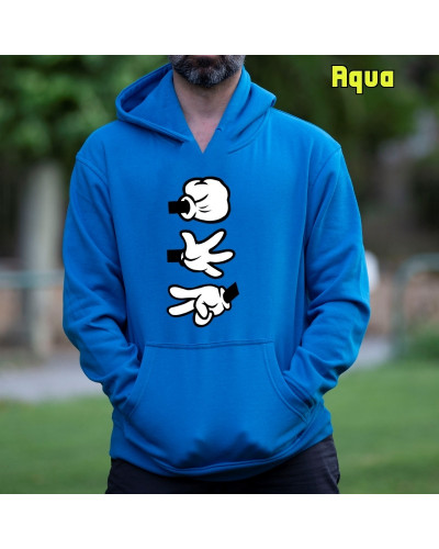 Piedra Papel Tijera - Sudadera Hombre Con Capucha