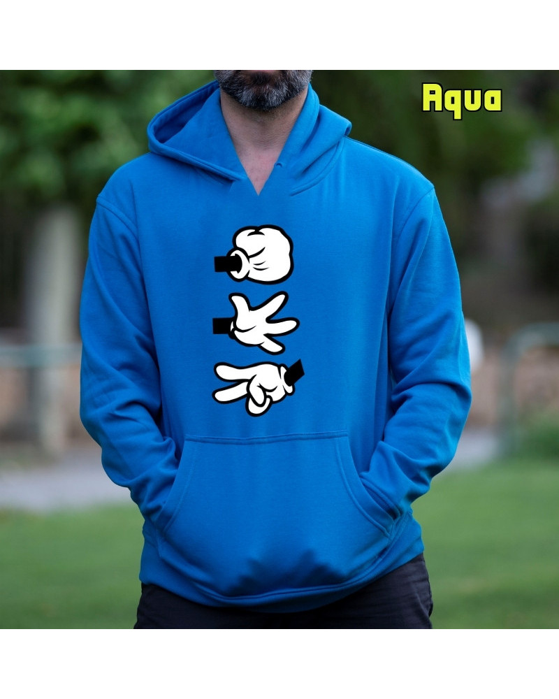 Piedra Papel Tijera - Sudadera Hombre Con Capucha