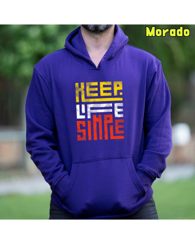 Keep Live Simple - Sudadera Hombre Con Capucha