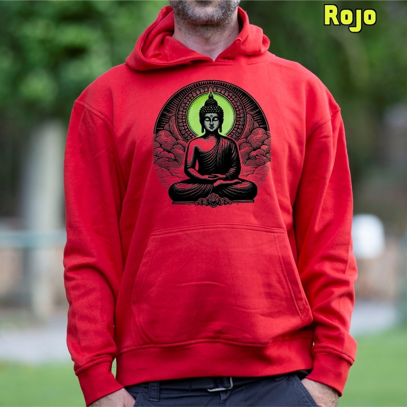 Buda - Sudadera Hombre Con Capucha