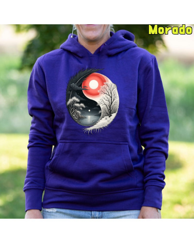 Ying Yang - Sudadera mujer con capucha