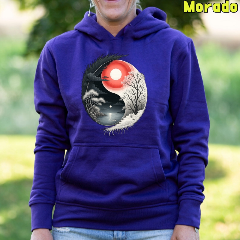 Ying Yang - Sudadera mujer con capucha