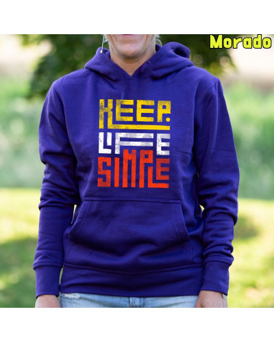 Keep Live Simple - Sudadera mujer con capucha