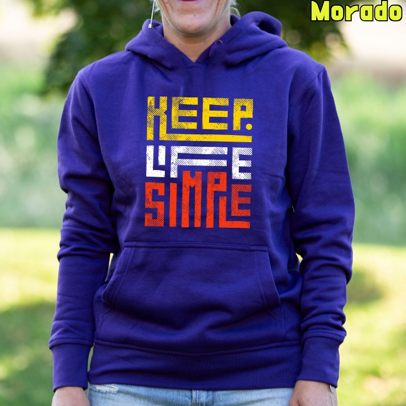 Keep Live Simple - Sudadera mujer con capucha