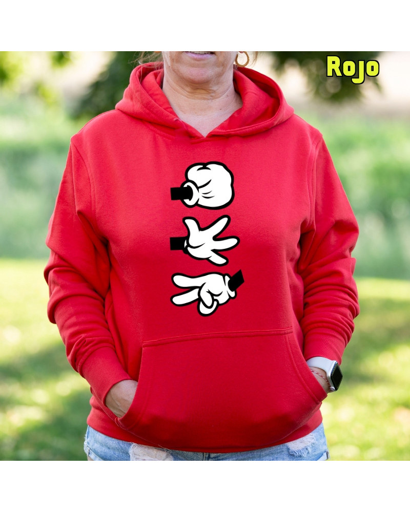 Piedra Papel Tijera - Sudadera mujer con capucha