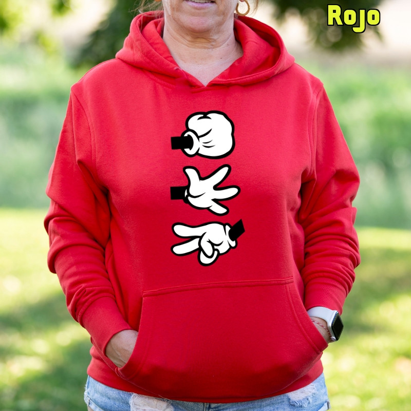Piedra Papel Tijera - Sudadera mujer con capucha