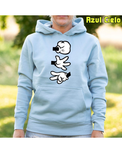 Piedra Papel Tijera - Sudadera mujer con capucha