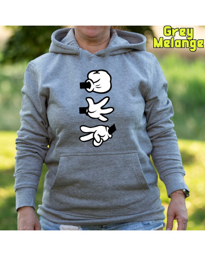Piedra Papel Tijera - Sudadera mujer con capucha