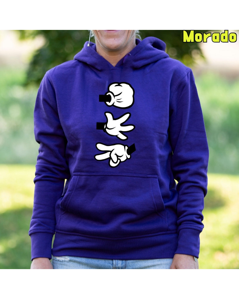 Piedra Papel Tijera - Sudadera mujer con capucha