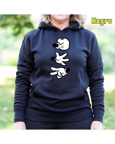 Piedra Papel Tijera - Sudadera mujer con capucha