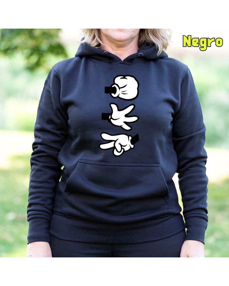 Piedra Papel Tijera - Sudadera mujer con capucha