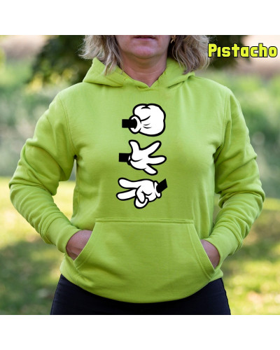 Piedra Papel Tijera - Sudadera mujer con capucha
