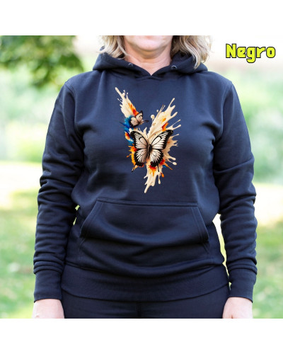 Mariposas - Sudadera Mujer Con Capucha