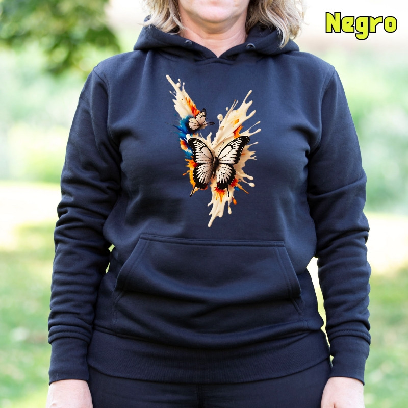 Mariposas - Sudadera Mujer Con Capucha