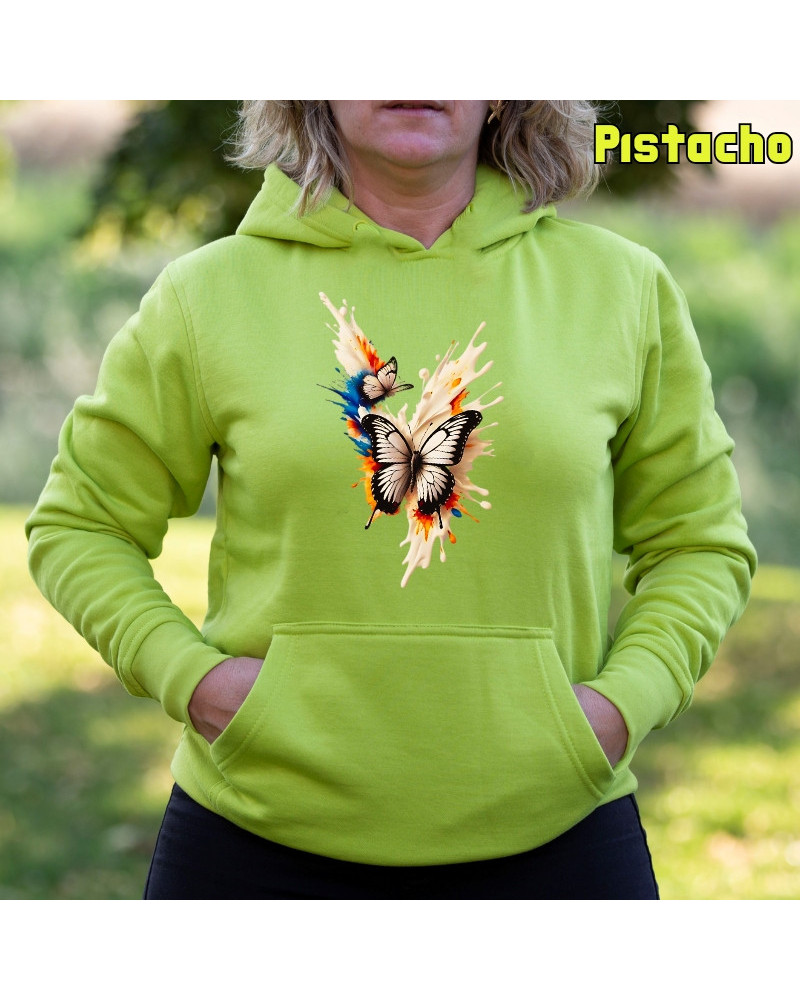 Mariposas - Sudadera Mujer Con Capucha