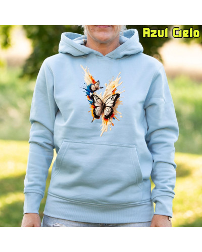 Mariposas - Sudadera Mujer Con Capucha