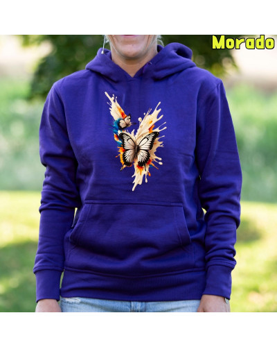 Mariposas - Sudadera Mujer Con Capucha