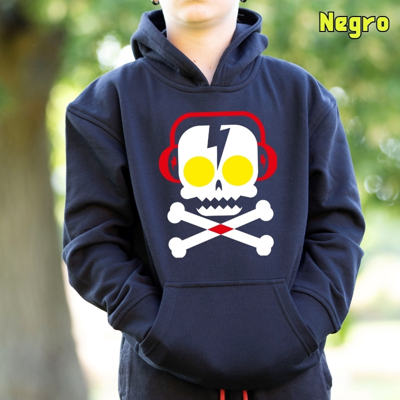 Skull Dj - Sudadera Niño Con Capucha