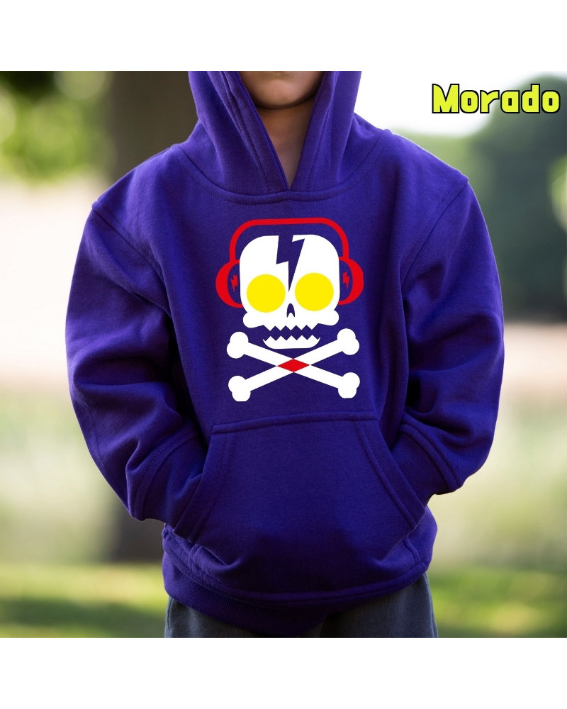 Skull Dj - Sudadera Niño Con Capucha